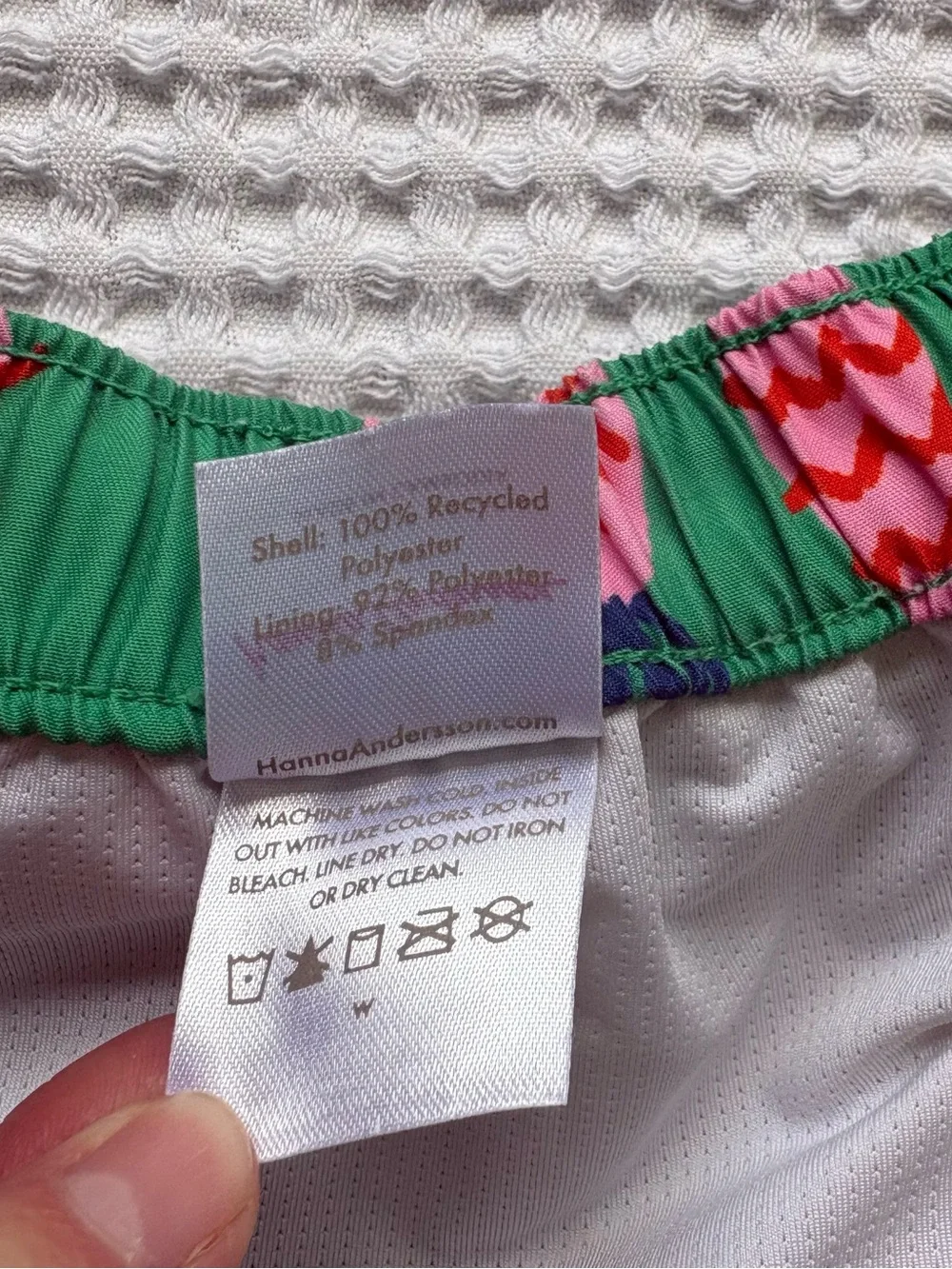 Hanna Andersson Pineapple Print Swim Trunks Green Bathing Suit Pool Beach - 3-6M